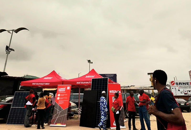 Pengaktifan Pasaran Arena Pecah Tanah WERAN Solar di Lagos, Nigeria