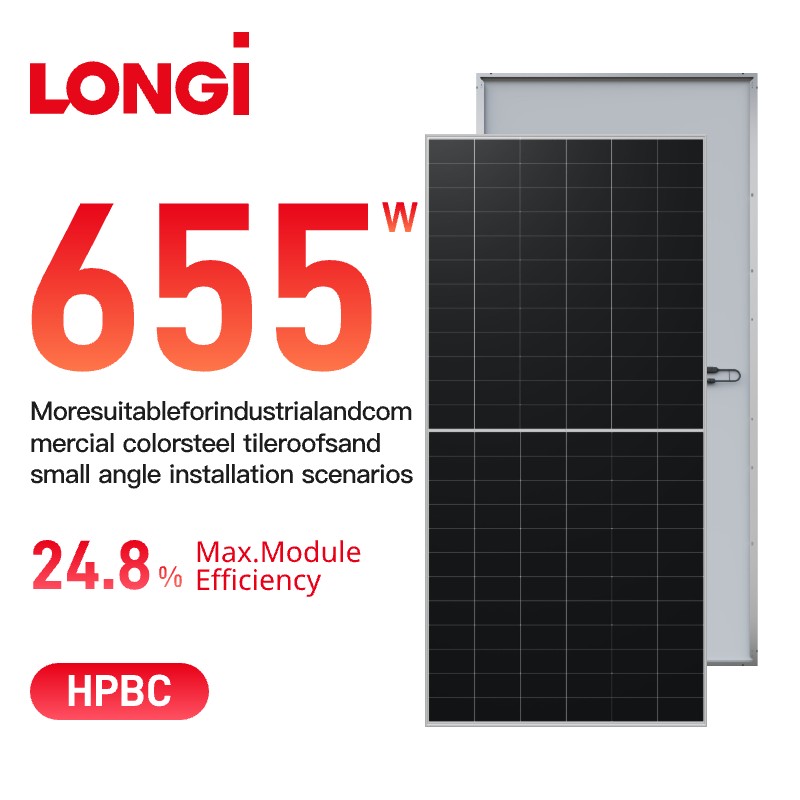 LONGi Himo X10 Monofacial 640-670w LR7-72HVHF Panel Suria