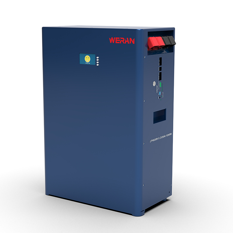 WERAN WRL-48100WB 51.2V 100Ah Bateri LiFePO4 Dipasang di Dinding (5.12kWj) – IP65, 6000 Kitaran, Storan Suria Luar Rumah