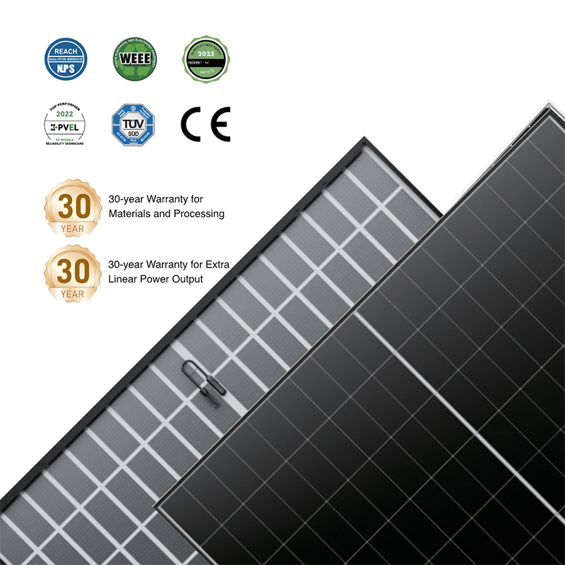 WERAN EcoLife 480-490W Dwi Kaca BC Panel Suria LR7-54HJD Modul PV Kediaman Tertinggi